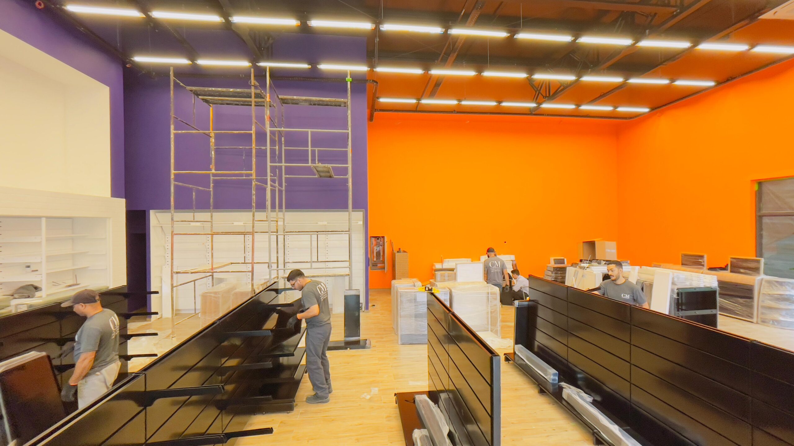 Veja imagem após a aplicação das cores roxo e laranja.